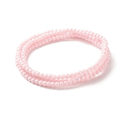 Pink Cuentas de cintura, cadenas de cintura elástica con cuentas acrílicas para mujer, rosa, 31.65 pulgada (80.4 cm), perlas: 4 mm