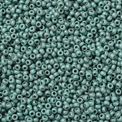 (RR2028) Matte Opaque Sea Foam Luster MIYUKI Round Rocailles Beads, Japanese Seed Beads, (RR2028) Matte Opaque Sea Foam Luster, 11/0, 2x1.3mm, Hole: 0.8mm, about 1100pcs/bottle, 10g/bottle