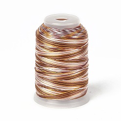 Сэнди Коричневый 3-многослойный сегментный шнур из окрашенной нейлоновой нити, DIY материал для изготовления ювелирных изделий, песчаный коричневый, 0.3 мм, около 546.81 ярдов (500 м) / рулон