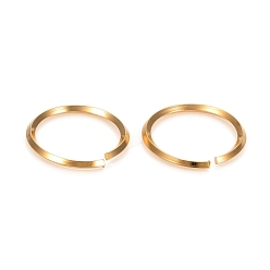 Золотой 304 кольцо из нержавеющей стали, открытые кольца прыжок, золотые, 16 датчик, 14.8x1.3 мм, внутренний диаметр: 12 мм