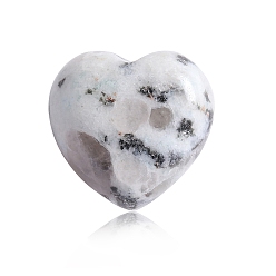 Jaspe Sésame Pierres de guérison naturelles en jaspe sésame/jaspe kiwi, coeur amour pierres, pierres de poche pour l'équilibrage du reiki, cœur, 15x15x10mm