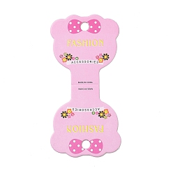 Pearl Pink Bear Folding Bracelets Display Cards, Bowknot Pattern, Pearl Pink, 10.5x5.05x0.04cm, Hole: 6.5mm