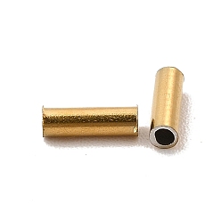 Настоящее золото 18K Ионное покрытие (ip) 304 шарики из нержавеющей стали, колонка, реальный 18 k позолоченный, 5x1.5 мм, отверстие : 0.9 мм