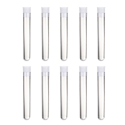 Clear Clear Tube Plastic Bead Containers with Lid, 12mm wide, 74.5mm long(Clear Tube), 82mm long(including the cover), Capacity: 15ml(0.5 fl. oz)
