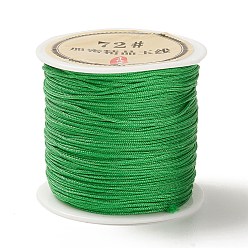 Vert 50 yards cordon de noeud chinois en nylon, cordon de bijoux en nylon pour la fabrication de bijoux, verte, 0.8mm