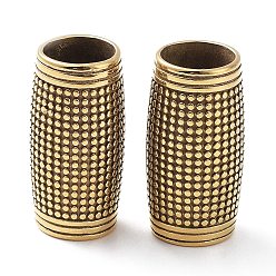 Golden Ion Plating(IP) 304 Stainless Steel Beads, Column, Golden, 24x12mm, Hole: 9mm