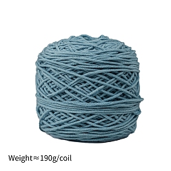 Steel Blue 190g 8-Ply Milk Cotton Yarn for Tufting Gun Rugs, Amigurumi Yarn, Crochet Yarn, for Sweater Hat Socks Baby Blankets, Steel Blue, 5mm
