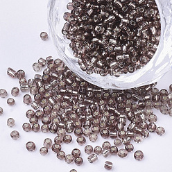Rosy Brown 6/0 Glass Seed Beads, Silver Lined Round Hole, Round, Rosy Brown, 6/0, 4mm, Hole: 1.5mm, about 500pcs/50g, 50g/bag, 18bags/2pounds