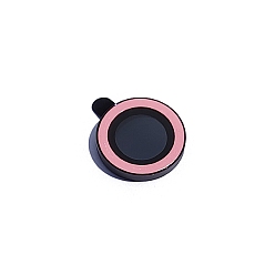 Rose Chaud Film de lentille de téléphone portable en alliage de verre et d'aluminium, accessoires de protection des lentilles, compatible avec le protecteur d'objectif d'appareil photo 13/14/15 pro & pro max, rose chaud, emballage: 9x5.5x0.8 cm, 3 pièces / kit