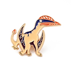 BurlyWood Dinosaur Enamel Pin, Light Gold Plated Alloy Badge for Backpack Clothes, BurlyWood, 32x38x1.5mm