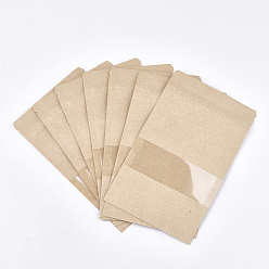 Blanc Navajo Sacs en papier kraft refermables, sacs refermables, petite pochette en papier kraft, avec fenêtre, navajo blanc, 20x12 cm