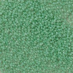 (156) Ceylon Jade Cuentas de semillas redondas toho, granos de la semilla japonés, (156) jade de ceilán, 11/0, 2.2 mm, agujero: 0.8 mm, Sobre 5555 unidades / 50 g