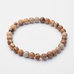Jaspe Image Image naturelle bracelets perles jaspe stretch, 56mm