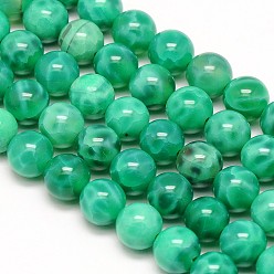 Natural Agate Natural Peacock Agate Round Bead Strands, Dyed, 8mm, Hole: 1mm, about 50pcs/strand, 15.7 inch