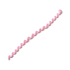 Pink Чип для укладки волос из полимерной глины, твист заколка спиральный инструмент для плетения волос, для девочек женщин, розовые, 210~228x2 мм