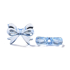 Bleu Bleuet Perles acryliques transparentes, bowknot, bleuet, 14x18x4.5mm, Trou: 2mm, environ917 pcs / 500 g