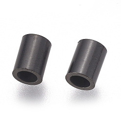 Electrophoresis Black 304 inoxydable perles de tubes d'acier, électrophorèse noir, 4x3mm, Trou: 2mm