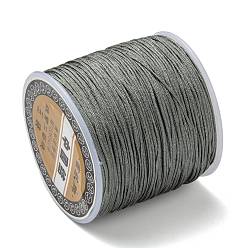Gris Fil de nylon, corde à nouer chinoise, grises , 0.8mm, environ 109.36 yards (100m)/rouleau