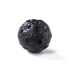 Obsidiana Decoraciones de pantalla de obsidiana natural, adorno de piedra de energía reiki, meteorito luna redonda, 40 mm