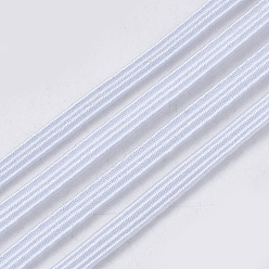 Blanc Cordon élastique plat, couverture de bouche boucle d'oreille pour couverture de bouche bricolage, blanc, 6 mm, environ 10 petits lots / gros lot, 1300~1600 g / gros lot