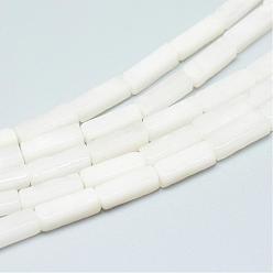 White Jade Natural White Jade Bead Strands, Cuboid, 13~14x4~5x4~5mm, Hole: 1mm, about 29~31pcs/strand, 15.3 inch