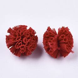 Rouge Boule de polyester de bricolage, ronde, rouge, 22~25mm