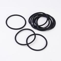 Black Rubber Bracelet, Black, Inner Diameter: 2-3/8 inch(6cm)