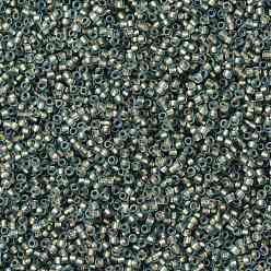 (995FM) Bronze Lined Aqua Matte Cuentas de semillas redondas toho, granos de la semilla japonés, (995 fm) mate aguamarina forrado en bronce, 11/0, 2.2 mm, agujero: 0.8 mm, Sobre 5555 unidades / 50 g