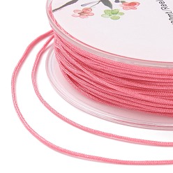 Salmon Nylon Trim Cord, for Chinese Knot Kumihimo String, Salmon, 0.5mm, about 40m/roll