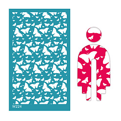 Бабочка Многоразовый трафарет для трафаретной печати из полиэстера, для росписи по дереву, ткань футболки украшения diy, бабочка, 15x9 см