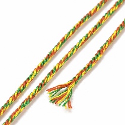 Разноцветный Хлопок шнур, плетеная веревка, с бумажной катушкой, для настенного крепления, ремесла, Подарочная упаковка, красочный, 1 мм, около 32.81 ярдов (30 м) / рулон