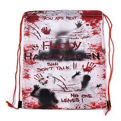 Rouge Foncé Sacs à dos en polyester, sacs à cordon en corde de nylon, thème de l'Halloween, rouge foncé, 342x283x0.2mm