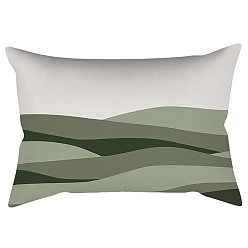 Mountain Green Series Nordic Style Geometry Abstract Polyester Throw Pillow Covers, Cushion Cover, for Couch Sofa Bed, Rectangle, Mountain, 300x500mm