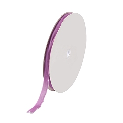 Púrpura Media Cinta de terciopelo de una cara de 5/8 pulgada, púrpura medio, 5/8 pulgada (15.9 mm), aproximadamente 25 yardas / rollo (22.86 m / rollo)