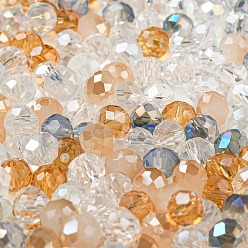 Melocotón de Soplo Perlas de vidrio, facetados, Rondana plana, peachpuff, 4x3 mm, agujero: 0.4 mm, Sobre 820 unidades / 60 g