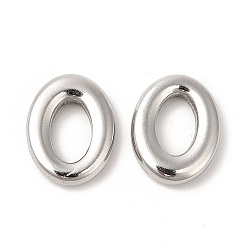 Color de Acero Inoxidable 304 de acero inoxidable que une los anillos, oval, color acero inoxidable, 14x11x2.7 mm, diámetro interior: 8 mm