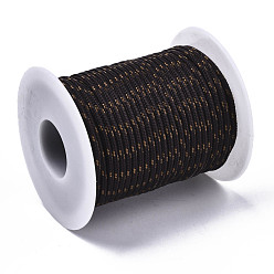 Coconut Marrón Cordón de poliéster multiusos, para hacer pulseras de cuerda o cordones de botas, coco marrón, 2 mm, aproximadamente 21.87 yardas (20 m) / rollo