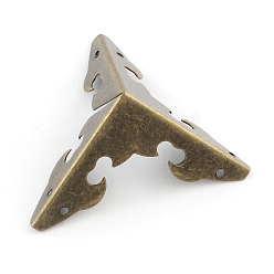 Античная Бронза Треугольник железный ящик угловые протекторы, античная бронза, 29.5x29.5x29.5 мм, отверстие : 1 мм