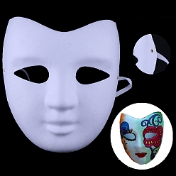 Human DIY Hand Painted Party Face Mask, for Party Decoration, Face Mask Pattern, 240x190mm