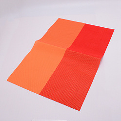 Rouge Orange Tapis de tasse de PVC, Set de table, rectangle, rouge-orange, 450x300x1mm