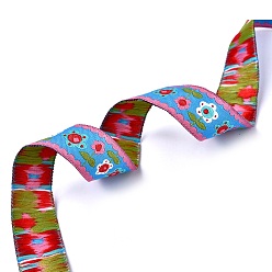Разноцветный Жаккардовая лента, тирольская лента, Полиэфирная лента, для рукоделия шитье, домашний декор, цветочный узор, красочный, 5/8" (16 мм)