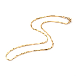 Golden 304 Stainless Steel Box Chain Necklaces, with Lobster Claw Clasps, Golden, 17.83 inch(45.3cm), 2mm