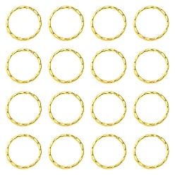 Golden Iron Split Key Rings, Keychain Clasp Findings, Golden, 25x1.5mm