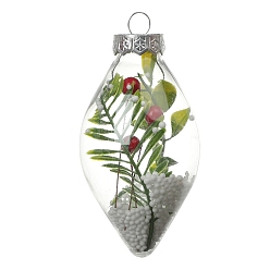 Horse Eye Transparent Plastic Fillable Ball Pendants Decorations, Christmas Tree Hanging Ornament, Horse Eye, 135x65mm