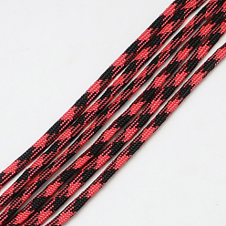 FireBrick 7 Inner Cores Polyester & Spandex Cord Ropes, for Rope Bracelets Making, FireBrick, 4mm, about 109.36 yards(100m)/bundle, 420~500g/bundle