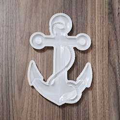 White DIY Anchor Wall Decoration Silicone Molds, Resin Casting Molds, For UV Resin, Epoxy Resin Craft Making, White, 235x160x17mm, Inner Diameter: 230x155mm