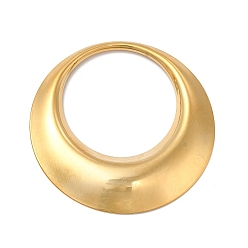 Настоящее золото 18K Ионное покрытие (ip) 304 подвески из нержавеющей стали, круглые кольца, реальный 18 k позолоченный, 41.5x4 мм, отверстие : 27 мм