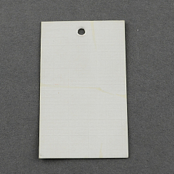 White Paper Price Cards, Rectangle, White, 50x30mm