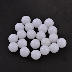 White Imitation Jelly Acrylic Beads, Round, White, 20mm, Hole: 3mm, about 109pcs/500g
