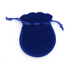 Средно-синий Тыква бархатные сумки, светло-синий, 9.5x7.5 см